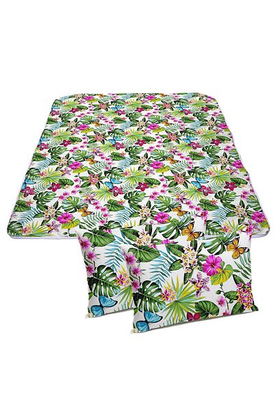NufJoy Quilted duvet set for 2 people 200x220 cm and 2 printed pillows 50x70 cm, filling 250 g/sqm