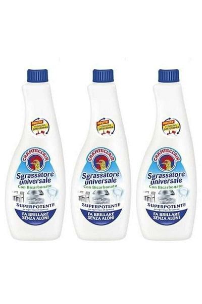 Chantecaille Pack of 3 x Universal Degreaser Refill with Bicarbonate, ChanteClair Sgrassatore, 600 ml Solution