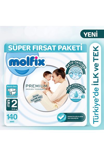Molfix Premium Super Deal Package 2 Sizes 140 Pieces