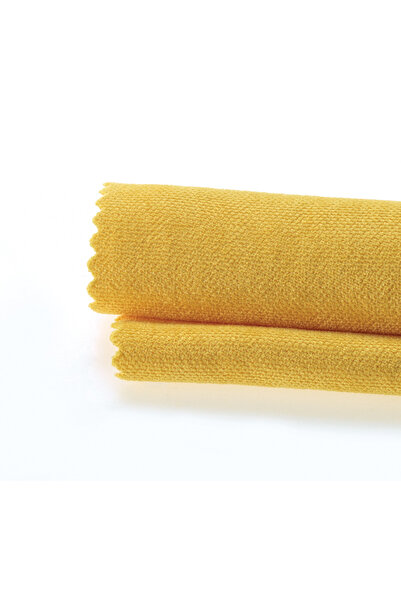 Demor Home Velvet Textured Novice Tulip Yellow Carefree Tablecloth