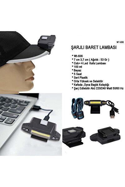 Watton Şarjlı Baret Lambası Watton Wt-606