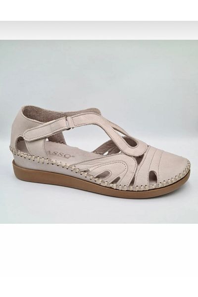 casso Closed-Front Sandals Genuine Leather