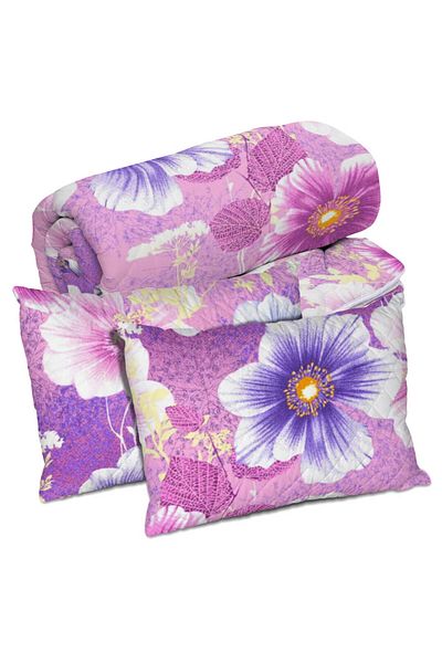 NufJoy Quilted duvet set for 2 people 200x220 cm and 2 printed pillows 50x70 cm, filling 250 g/sqm