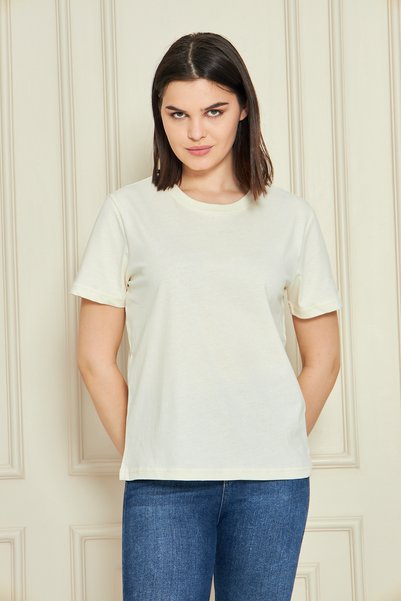 Black project Kadın T-shirt Bisiklet Yaka
