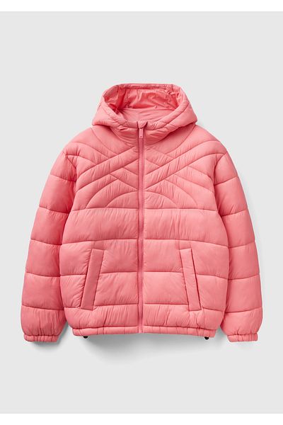 United Colors of Benetton Ανδρικό παλτό Dusty Rose Recycle - Σχέδιο με γέμιση
