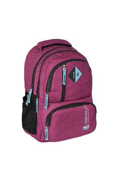 Relaxion Waterproof Multi-Eye School Backpack Claret Red 2055