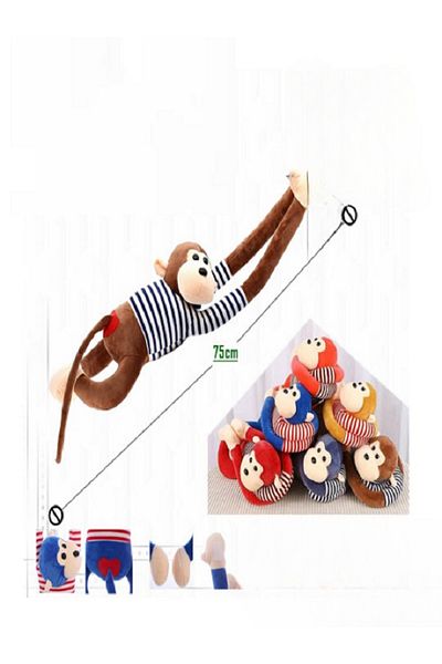 rexa Cute striped long arm monkey plush toy 75cm