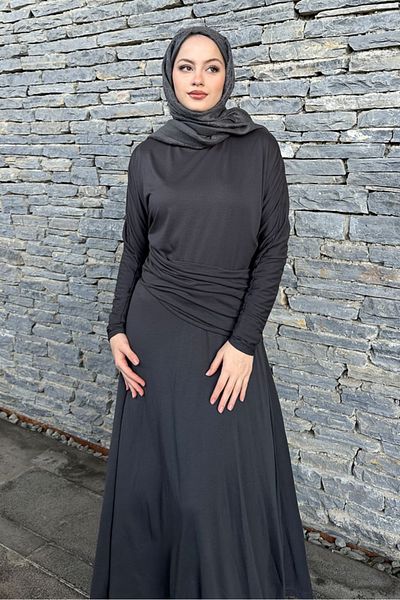 Ovn. Front Pleat Detailed Dress - Anthracite