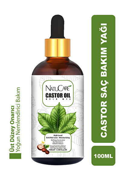 NatuCare Üst Düzey Onarıcı Ve Yoğun Nemlendirici Castor Hint Saç Bakım Yağı 1...