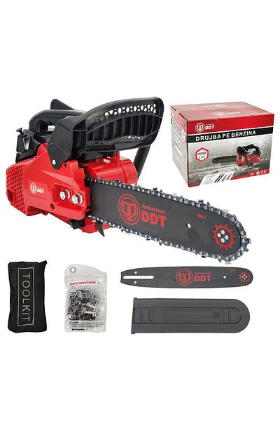DDT Gasoline chainsaw 25cc 4.5HP 30cm blade 2 blades 2 chains 2T engine manual start DDT 0050