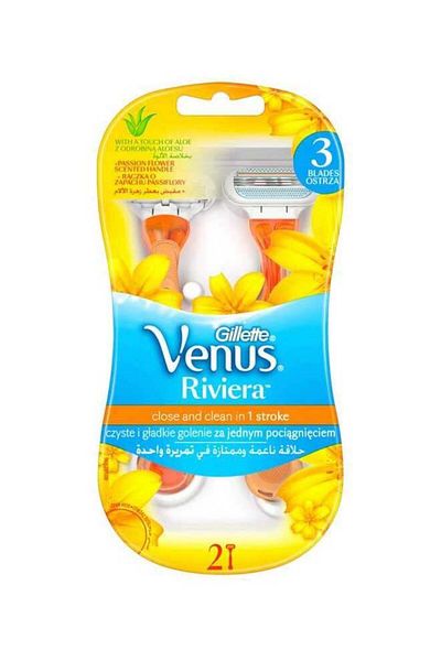 Gillette Venus Riviera Disposable Razor, 2 Count White 10cm