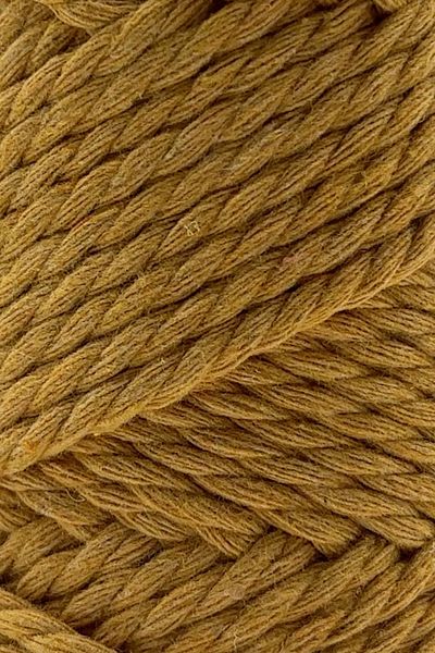 SENSY Bumbac premium cu 3 răsuciri, taranan, macrame, frânghie de macrame, hobby, muștar cu trei răsuciri