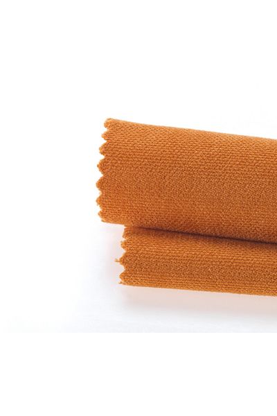 Demor Home Velvet Textured Orange Color Carefree Tablecloth