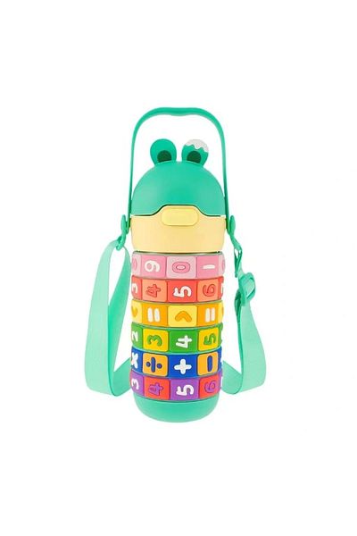 Vagonlife Steel Flask Vgn-30031 430 ml with Straw and Neck Strap - Green