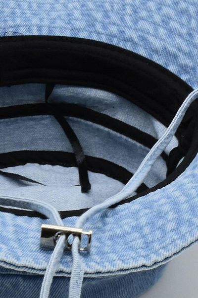 Külah Women's Denim Drawstring Travel Sun Hat - Blue