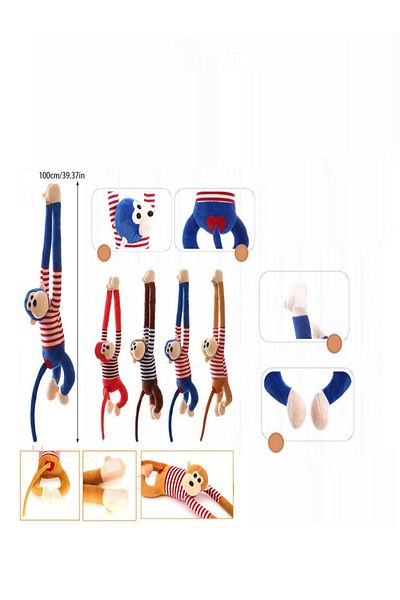 rexa Cute striped long arm monkey plush toy 100cm