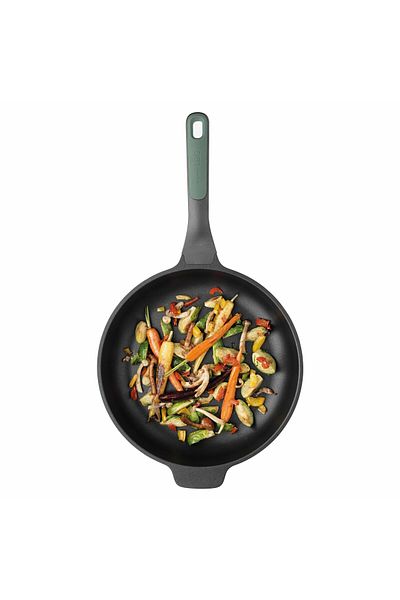 Berghoff Forest Frying Pan, 28 cm, 3L, Aluminum, non-stick coating, Black/Green