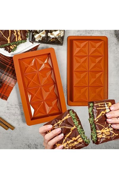 Siliko World Silicone Mold Dubai Chocolate and Cake Star Pattern Large Tablet Dubai Chocolate Mold
