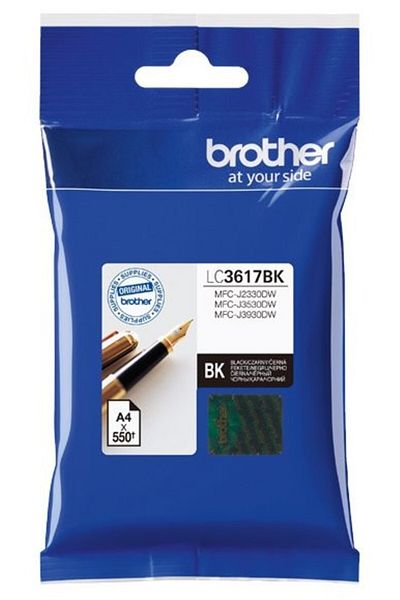 Brother Original Brother LC3617BK Ink Cartridge, Black, 550 pages