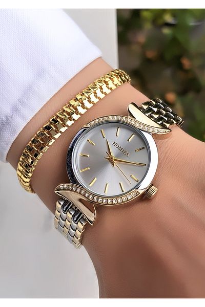 Homies Original Invoice Waterproof Women's Wrist Watch with Bracelet Gift