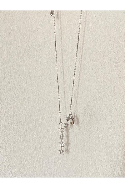 bijoux uniques Shooting Star J Letter Steel Necklace
