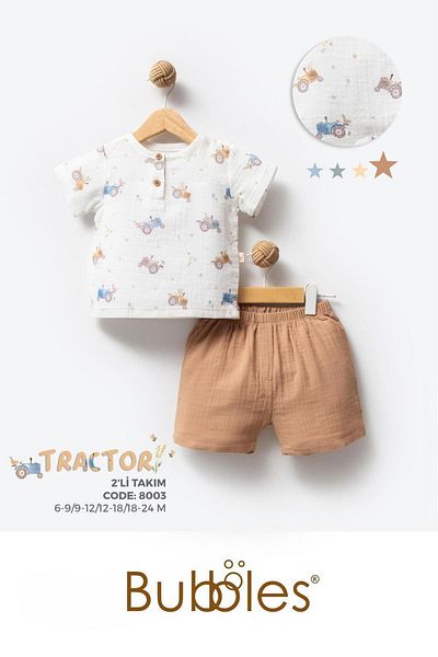 Bubbless 8003 Linen Tractor Shorts Double Set