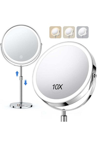 Kdhome Oglindă cosmetică pentru machiaj KD Home RoyalReflect 10X cu LED-uri