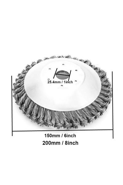 Choice 6In Trimming Head 150mm/200mm Steel Wire Trimmer Head Grass Brush Cutter Dust Removal Weeding Plate