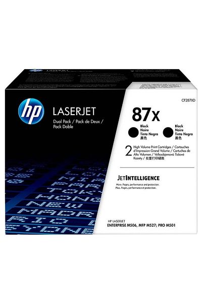 HP Original HP 87x / CF287XD Toner Cartridge Pack, Black, 2x 18000 pages