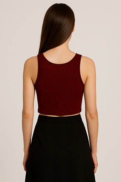 HNX Cotton Thick Strap Crop Women's Tank Top