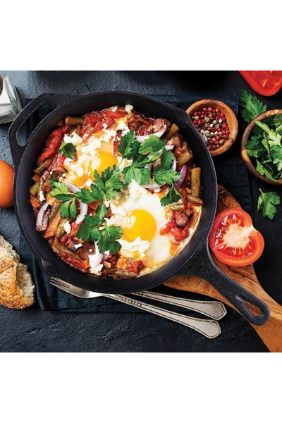 OEM Round frying pan made of pure cast iron, 25x5.3 cm