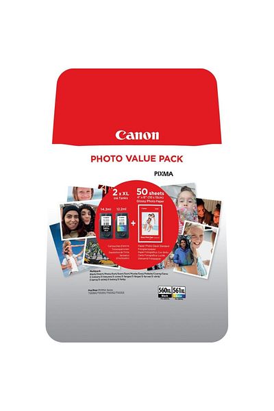 Canon PG-560XL + CL-561XL Original Multipack + 50 pages of photo paper