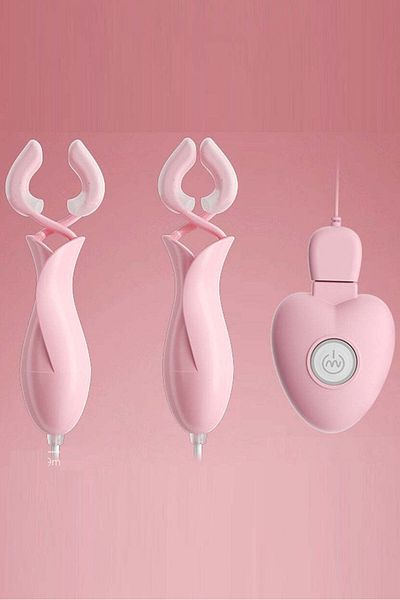 WildFashion Rechargeable Nipple Stimulator/Vibrator, Pink TOY423-5