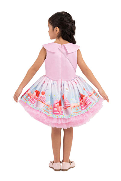 Pamina Girls' Tulle Dress, - with Matching Bag, Pink, 33209 - 104 cm, Pink