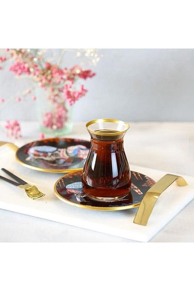 ASTERA Glore Nihavent Elephant Black Tea Set 12 Pieces for 6 People