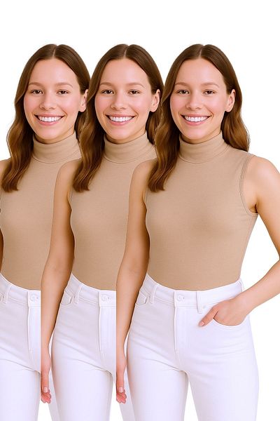 MS HAMİLE İÇ GİYİM Women's Zero Arm Throat Body Set of 3