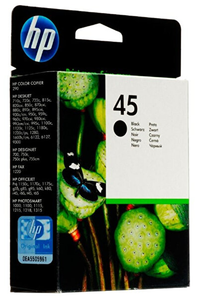 HP Original HP 45 / 51645AE Ink Cartridge, Black, 930 pages
