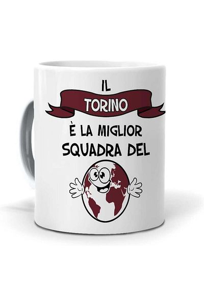 PALLE MONDO mug, porcelain, white/black/dark red, 9.7 x 8.2 cm, 350 ml