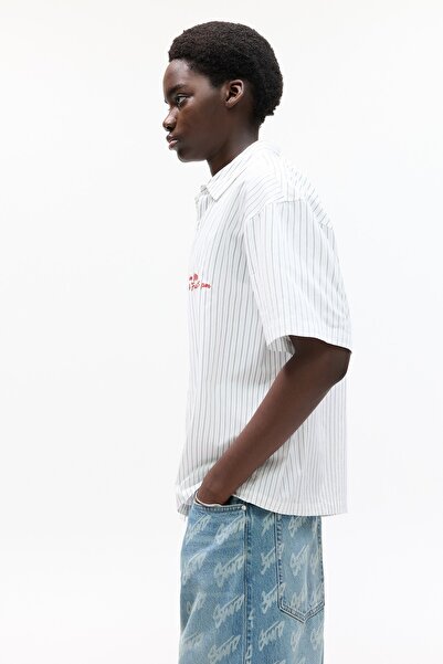 Pull & Bear STWD çizgili kısa kollu gömlek