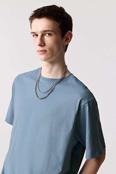 Pull & Bear Basic short sleeve cotton T-shirt