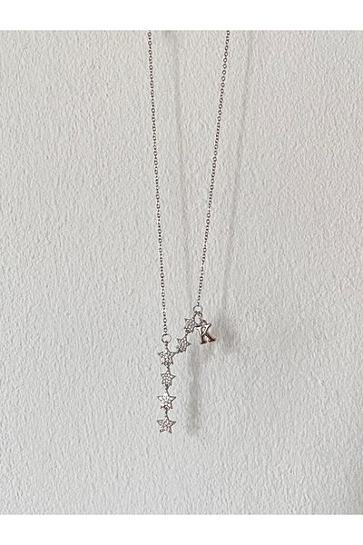 bijoux uniques Shooting Star K Letter Steel Necklace