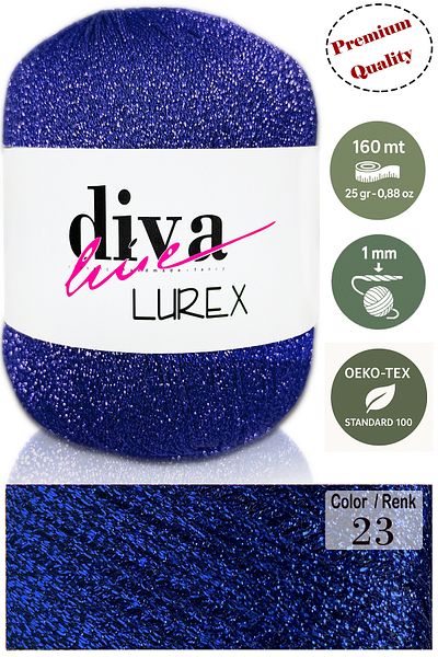 Diva İplik Diva Lurex 23 Ζωντανές γλάστρες