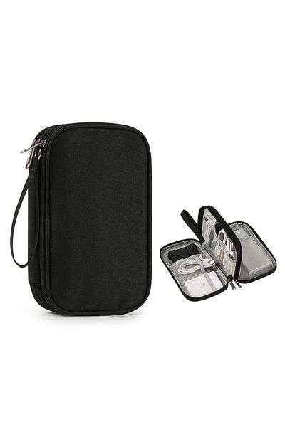 Choice Black C Travel Cable Bag Portable Digital Storage Pouch Charger Data Cable USB Bag Organizer Waterp