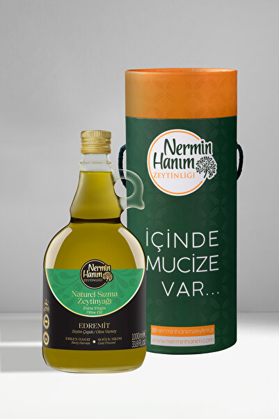 Nermin Hanım Zeytinliği Erken Hasat Soğuk Sıkım Zeytinyağı (1lt) - kutulu