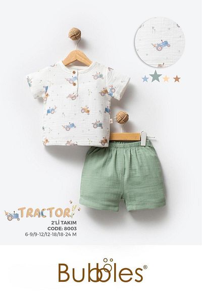 Bubbless 8003 Linen Tractor Shorts Double Set