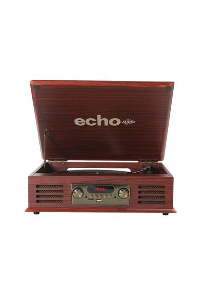 Echo Audio Legend Vintage Bluetooth Record Player with Built-in Speakers
