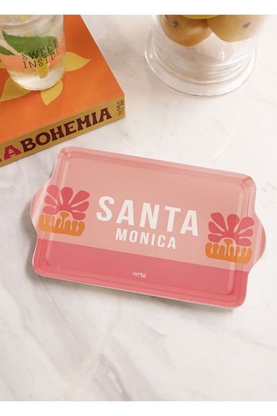 The Mia Santa Mini Tray Pink 24X14 cm