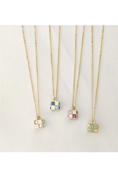 Cem Aykan Kuyumculuk KÜP DOĞALTAŞ KOLYE MİNİMAL AK1119