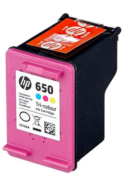 HP Original HP 650 / CZ102AE Ink Cartridge, Color, 200 pages