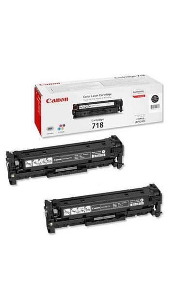 Canon Cartuse Toner Originale Canon CRG-718BK, Twin Pack, Negru, 2x 3400 pagini